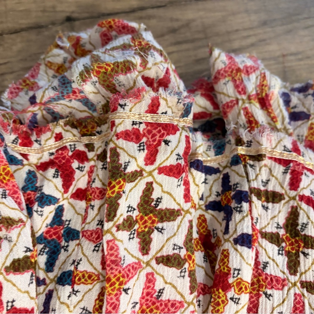 Free People Cream Multicolor Printed Smocked Sundress - Picture 4 of 4